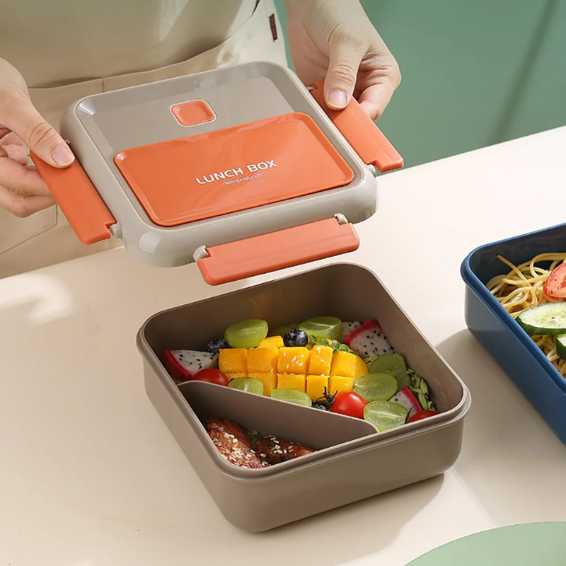 Square Shape BPA Free & Food Grade Plastic Lunch Box