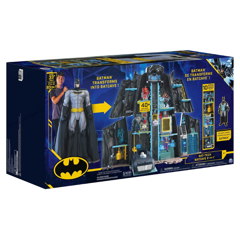 Giant Batman Transforming Playset with Exclusive 4 Batman Figure and Accessories