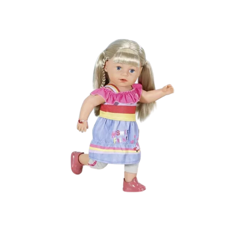 Baby Born Sister Doll 6 Lifelike Function, Blonde Hair-Easy for Small Hands