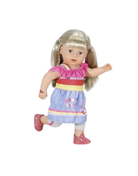 Baby Born Sister Doll 6 Lifelike Function, Blonde Hair-Easy for Small Hands
