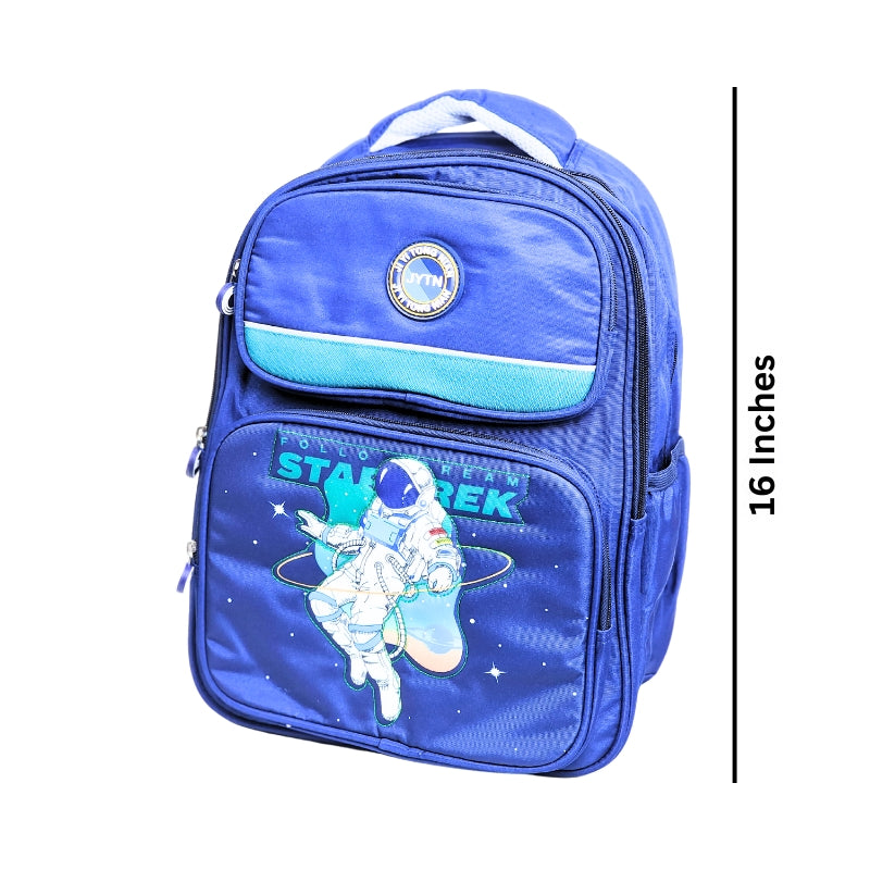 Astronaut design Backpack For Kids 16 Inches (948) (Blue) (Deal)