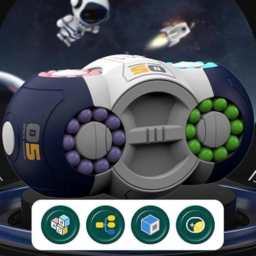 Space UFO Rotating Magic Bean Cube Fun Educational Toy for Kids