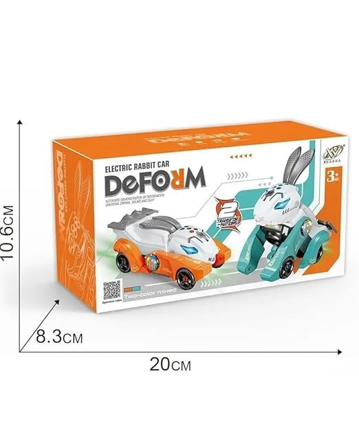 Transforming Rabbit Robot Car Toy for Kids