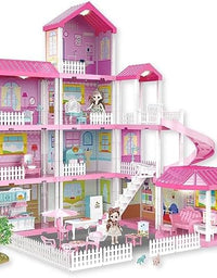 Diy Creative House Three Light Villa With 2 Cartoon Princesses
