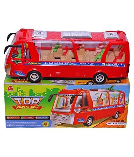 AtoZ Top Public Luxury Bus Toy for Kids – Flashing Lights & Realistic Sounds