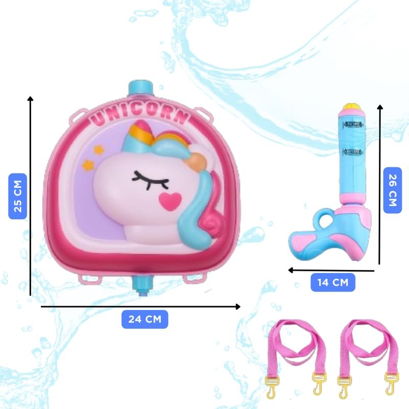 Unicorn Water Gun With Backpack For Water Storage Toy For Kids