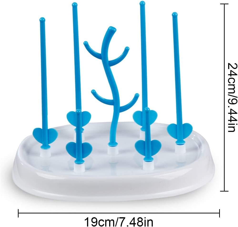 Drying Rack For Baby Feeding Bottles With Drip Tray