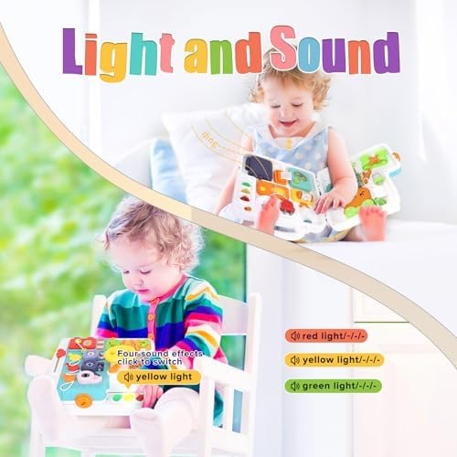 Interactive Baby Activity Board with Light and Sound – Portable Learning Toy