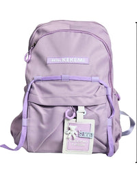 Hello KEKEMI Premium Quality School Bag Collage Backpack Light Purple 16 Inch (8559)
