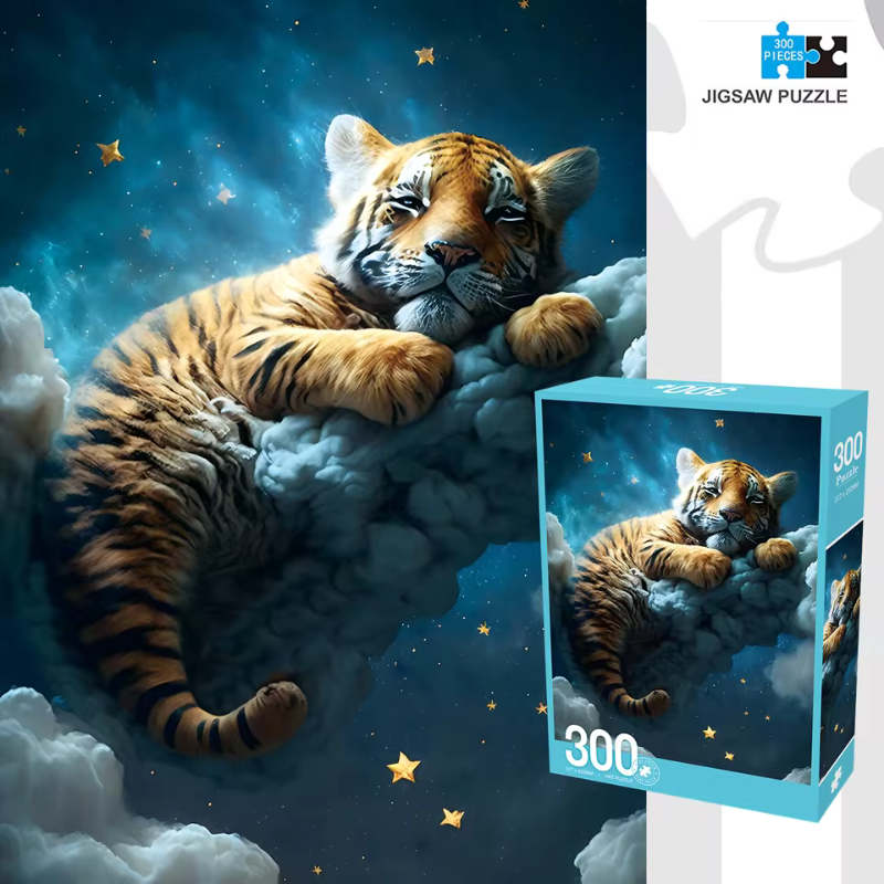 Lovely Tiger Jigsaw Puzzles 300pcs For Kids