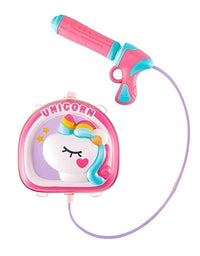 Unicorn Water Gun With Backpack For Water Storage Toy For Kids
