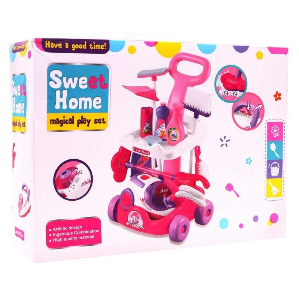 Sweet Home Magical Cleaning Trolley Play Set for Kids – Pretend Play Housekeeping Toy (Ages 3+)