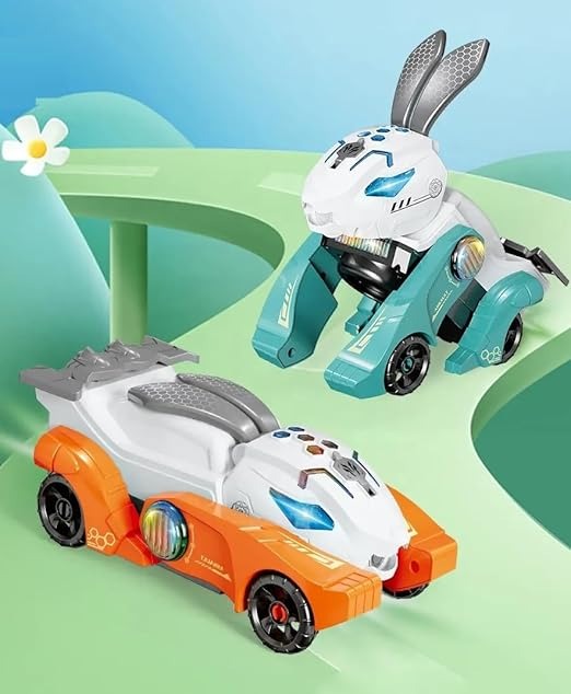 Transforming Rabbit Robot Car Toy for Kids