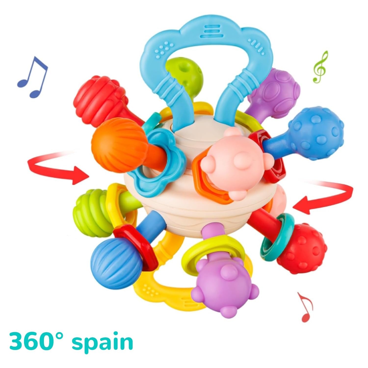 Huanger Extra Soft Baby Rattle & Teether Toy For Kids