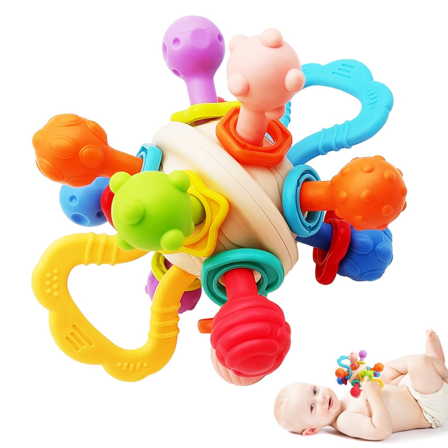 Huanger Extra Soft Baby Rattle & Teether Toy For Kids