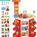 Deluxe Supermarket Cashier Playset with Realistic Grocery Shelves, Scanner & Accessories – 40+ Pcs