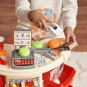 Deluxe Supermarket Cashier Playset with Realistic Grocery Shelves, Scanner & Accessories – 40+ Pcs