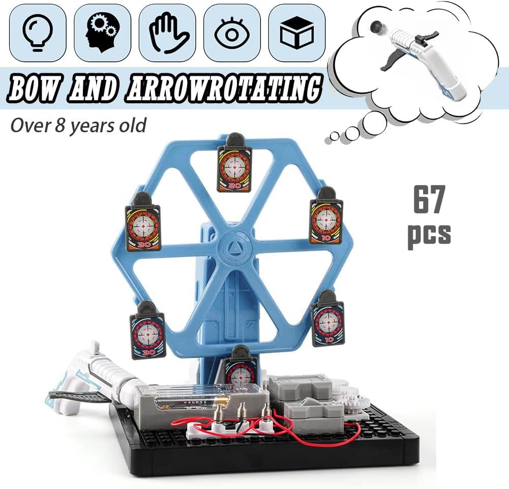 Circuits & Machinery Bow And Arrow Rotating Toy For Kids