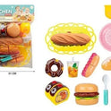 Pretend Play Fast Food & Dessert Toy Set for Kids – Pizza, Ice Cream, Donuts & More