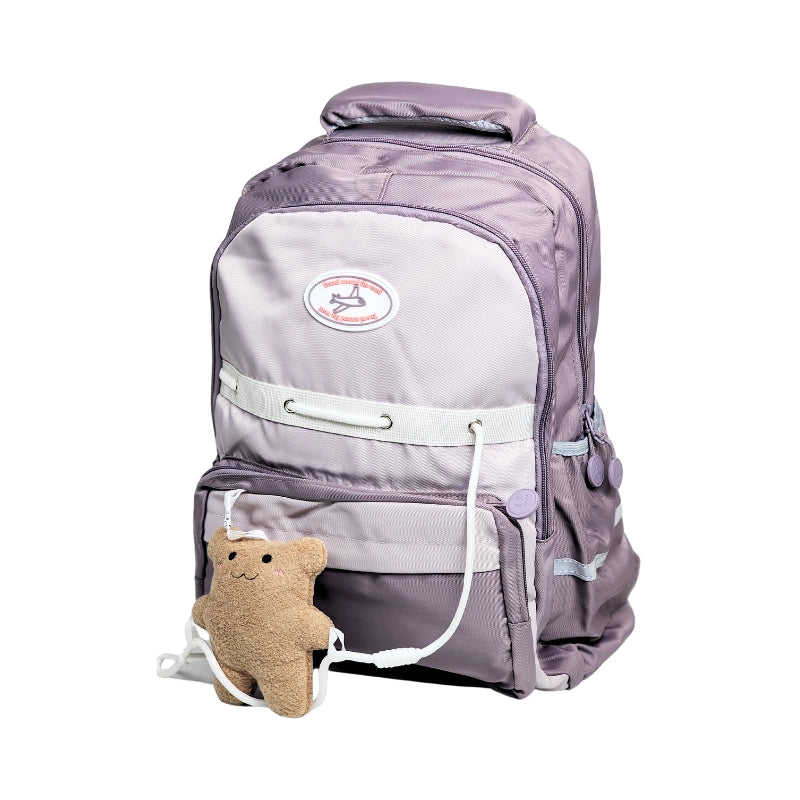 Children's Bear School Bag Waterproof Lightweight Backpack -16 Inches (Purple) (909)