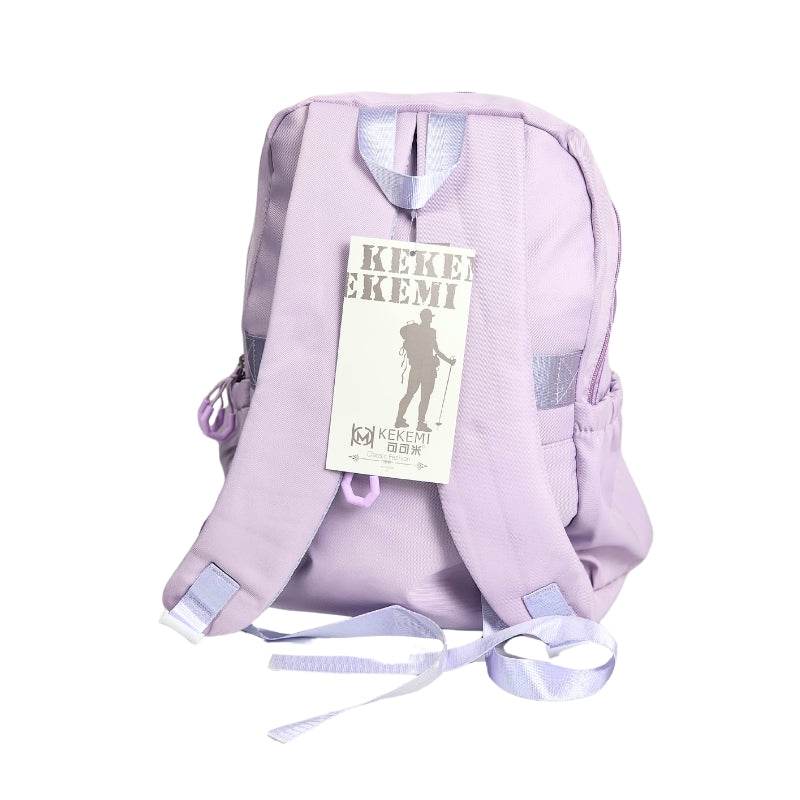 Hello KEKEMI Premium Quality School Bag Collage Backpack Light Purple 16 Inch (8559)