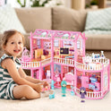 Princess Doll House Playset For Girls - 170 Pcs