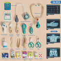 Kids Doctor Clinic Trolley Set with Medical Station, Hospital Accessories, Lights and Sounds - Pretend Play Fun