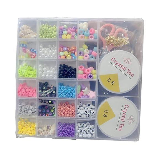 Bead Jewelry Making Kit for Kids – Multi-Design Beads Box