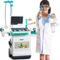 Kids Doctor Clinic Trolley Set with Medical Station, Hospital Accessories, Lights and Sounds - Pretend Play Fun