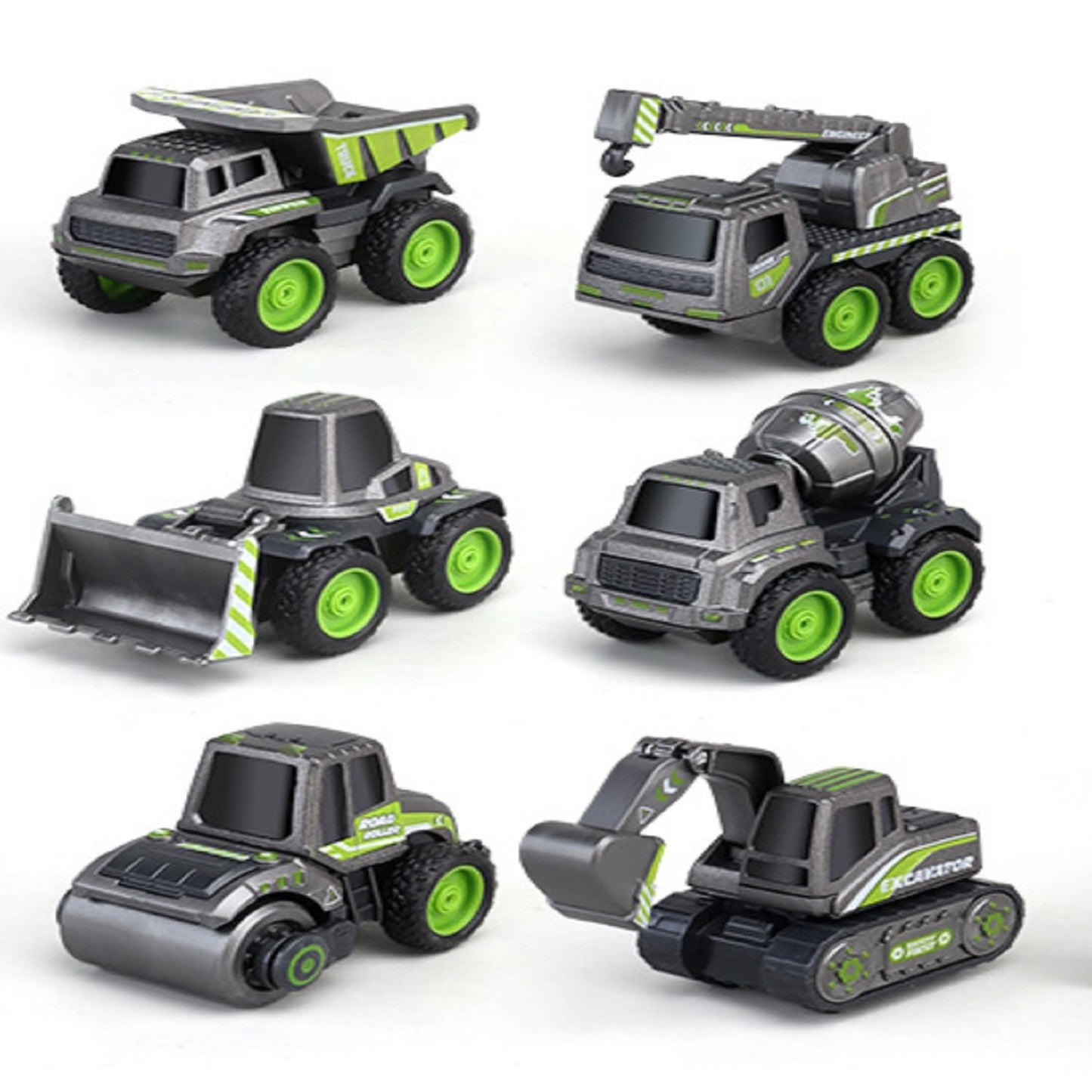 Pack of 6 Unbreakable Engineering Construction Vehicle Toy For Kids