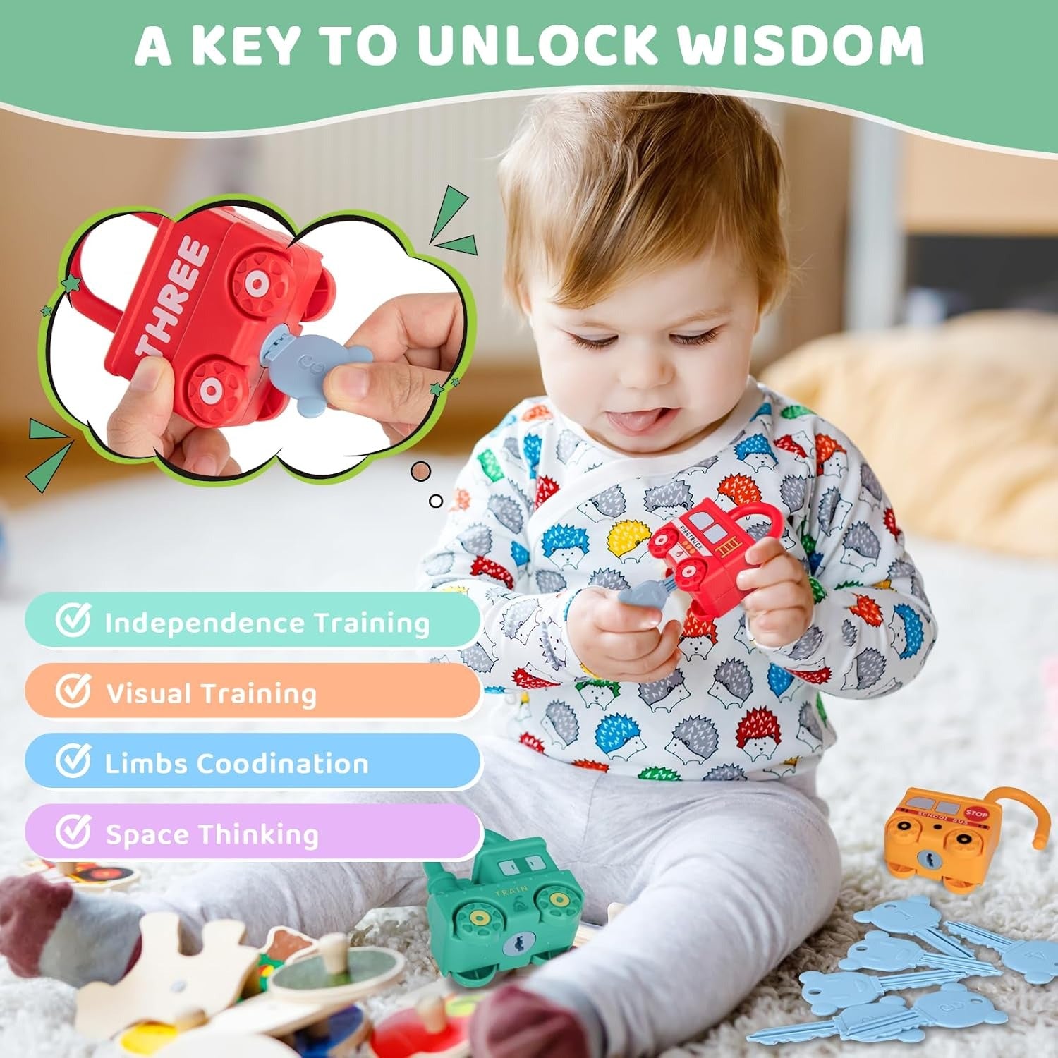 Unlock Train Montessori Toy For Kids