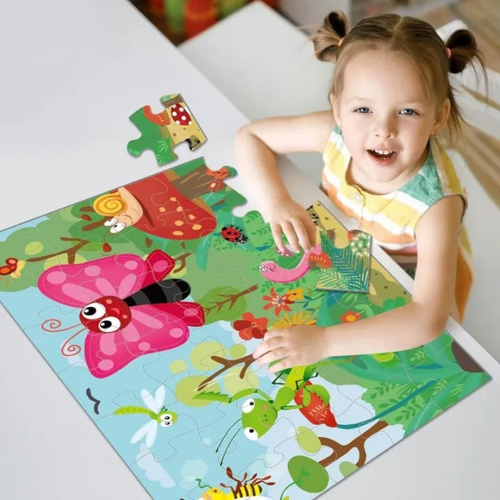 Insect Party Jumbo Floor Puzzle – 35-Piece Giant Fun for Curious Young Minds