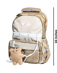 Children's Bear School Bag Waterproof Lightweight Backpack -16 Inches (Brown) (909)
