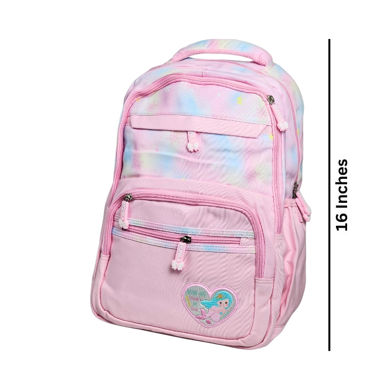 Spacious School Bag For Kids - 16 inches (2263) - Pink (Deal)