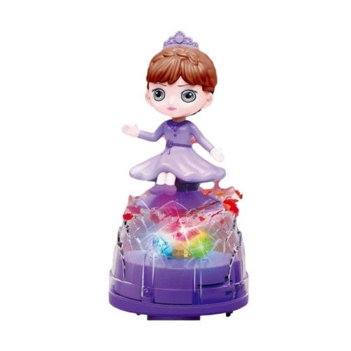 Winter rotating Princess doll toy with light and music
