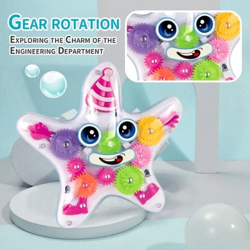 Transparent Gear Starfish musical and light-up toy
