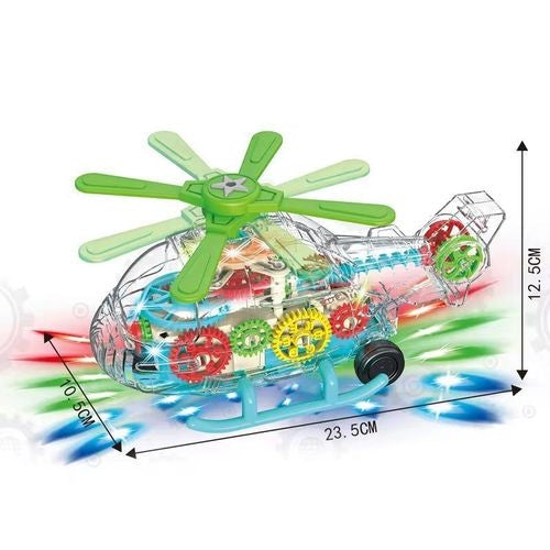 Transparent crystal helicopter toy