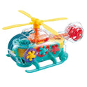 Electric Universal Transparent Mechanical Gear Helicopter Toy