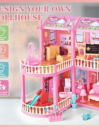 Princess Doll House Playset For Girls - 170 Pcs
