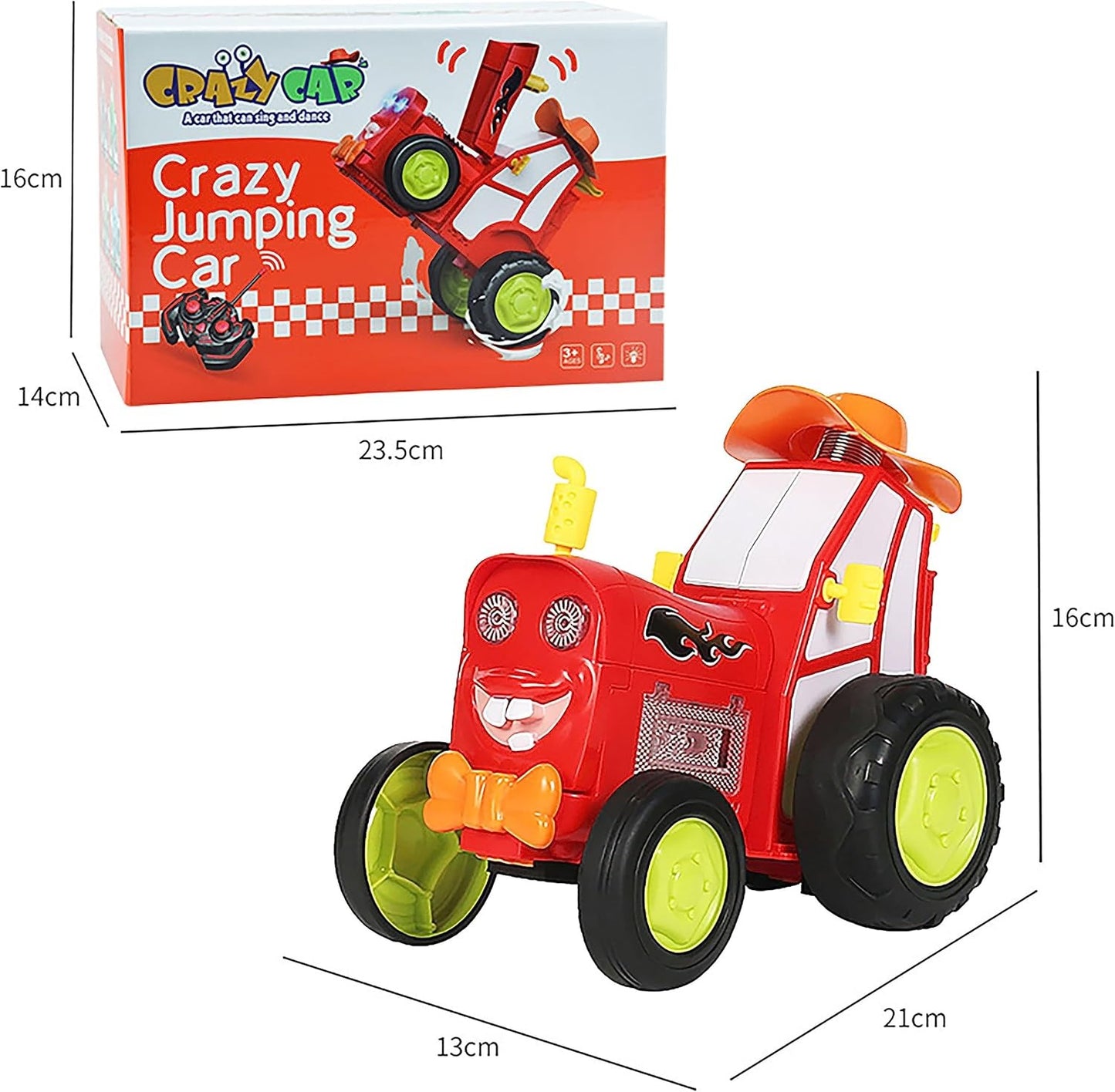 Remote Control Crazy Sing & Dance Jumping Car Toy For Kids