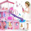 Large 3 Story Plastic Dollhouse Playhouse for Girls