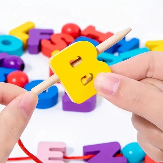 Colorful Alphabet Lacing Beads – Fun Educational Letter Stringing Toy for Kids