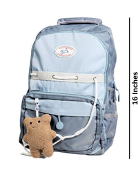 Children's Bear School Bag Waterproof Lightweight Backpack -16 Inches (Sky Blue) (909) (Deal
