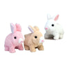 Cute Walking Bunny Toy Soft Plush Rabbit with Squeaky Sounds Tail Wiggle