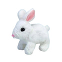 Cute Walking Bunny Toy Soft Plush Rabbit with Squeaky Sounds Tail Wiggle