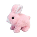 Cute Walking Bunny Toy Soft Plush Rabbit with Squeaky Sounds Tail Wiggle