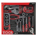 Kids Construction Tool Set Pretend Play Builder Kit with Safety Helmet, Tools Carry Case