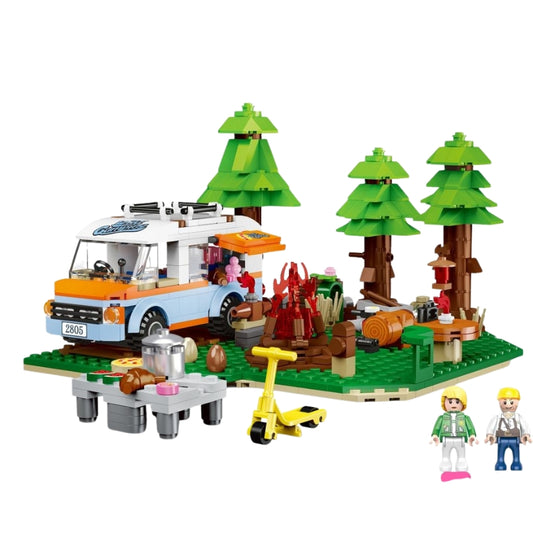 Merry Days Camping in the Woods Blocks Set Creative