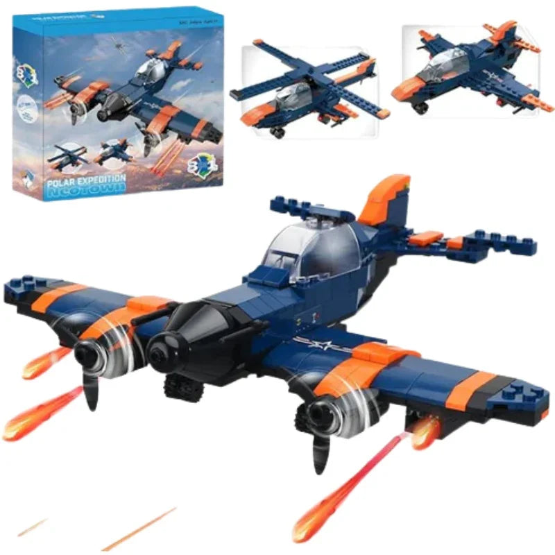 COGO MAN Creator Jet Plane to Helicopter Set
