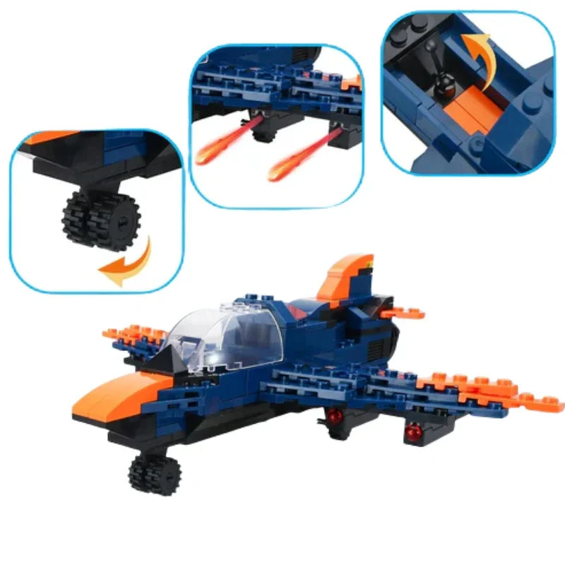 COGO MAN Creator Jet Plane to Helicopter Set